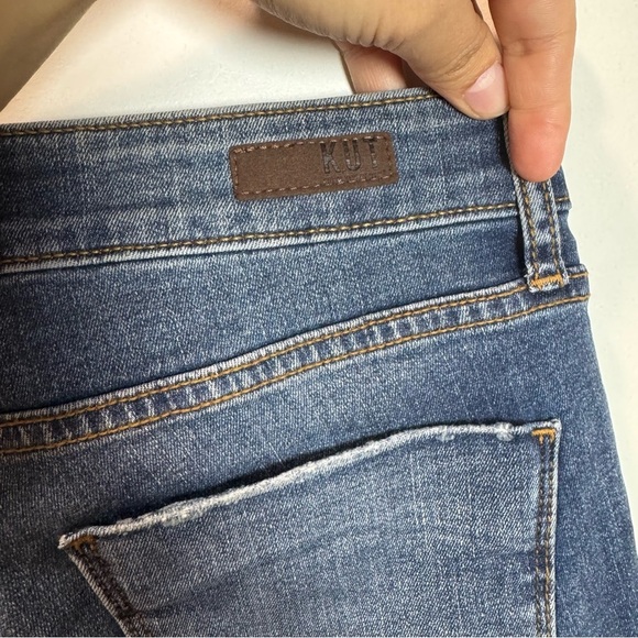 kUT From The Kloth High Rise Crop Straight Leg Blue Jeans Sz 6 - Picture 3 of 16
